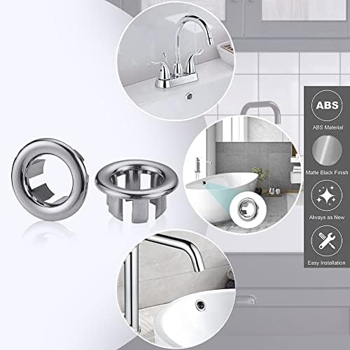 SKYPIA 3X Bathroom Kitchen Sink Overflow Cover Basin Tidy Insert Single