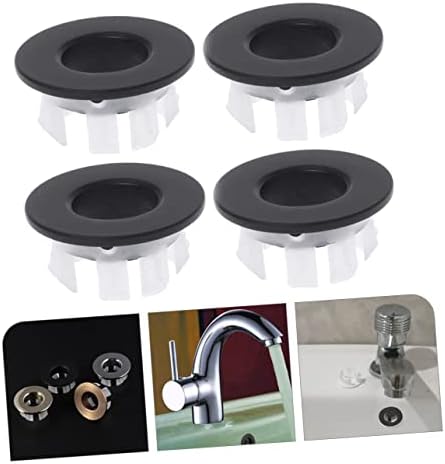 4-Piece Brass Overflow Sink Covers Premium Ceramic Finish Drains