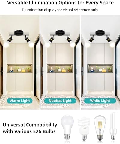 HiBay 2 Light Track Ceiling Fixture with Rotatable Heads