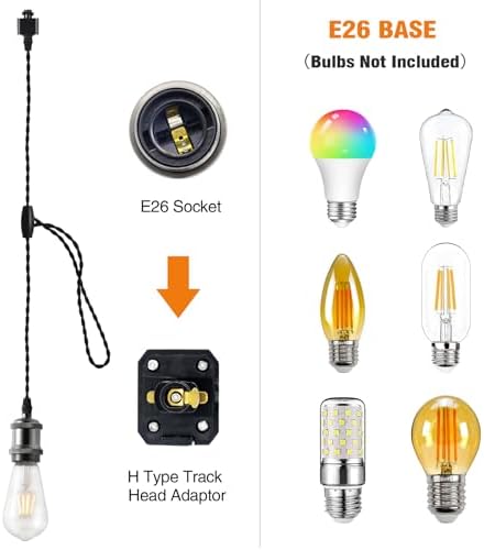 H Track Pendant Lights - Retro Vintage 3937