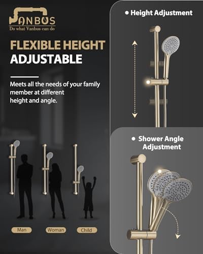Vanbus 316 Stainless Steel 5-Function Adjusted Handheld