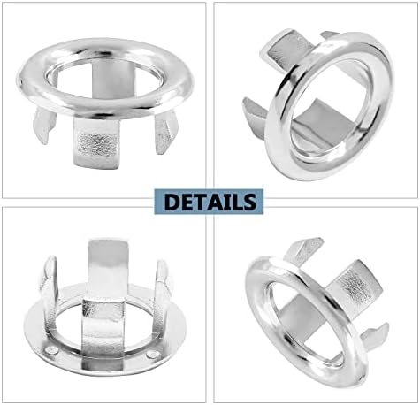 6-Pack Chrome Sink Overflow Rings