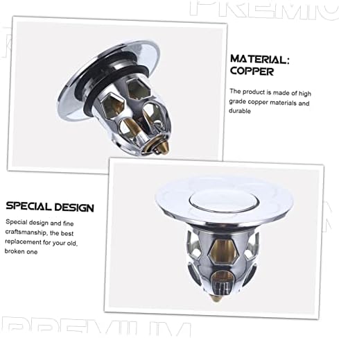 Bath Sink Copper Plug BLockage Prevention Easy_install US HaoSheng Dual Material 300WV6