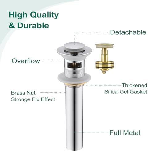 CREA Chrome Sink Drain Stopper