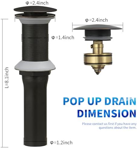 Bath Fix Pro Sink Drain Stopper for US Sinks