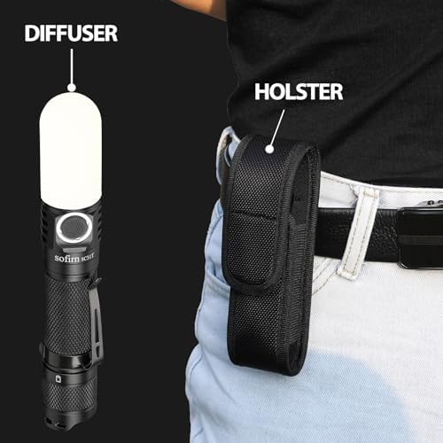 Tactical flashlight with Rechargeable Diffuser