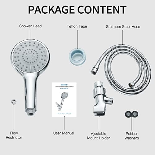 DOILIESE5-Mode Handheld Shower Head with 60-inch Hose