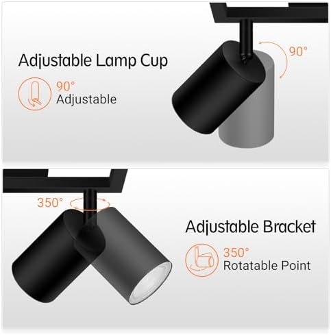 BoostArea 3 Light Track Lighting Kit with Rotatable Heads