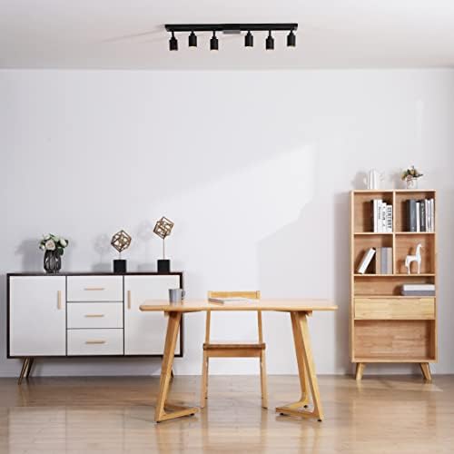 VidaLite Shura 6-Light Black Integrated LED Ceiling Light - Durable Rotating Heads