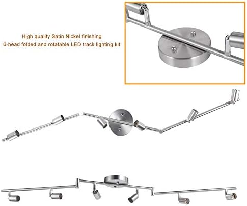 AIBOO 6-Light Adjustable Track Lighting Kit