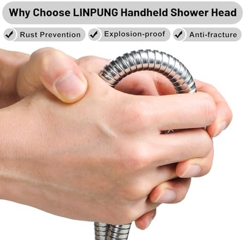LINPUNG 6-Setting Handheld Shower Head Combo