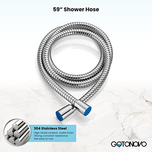 Gotonovo Wall Mount Chrome Polished Brass Handheld Shower Head