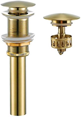 Reliable Gold-Finished Sink Drain for Home Use