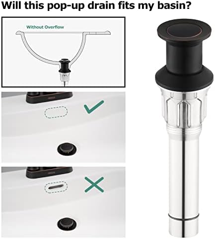 PARLOSBathroom Sink Drain Without Overflow 304 Stainless Steel