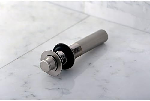 Kingston Brass Lift Turn Sink Drain for Bathroom 225x225x8125 inches Brushed Nickel