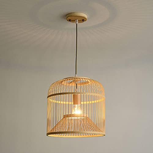 Stunning Bamboo Pendant with Adjustable Height