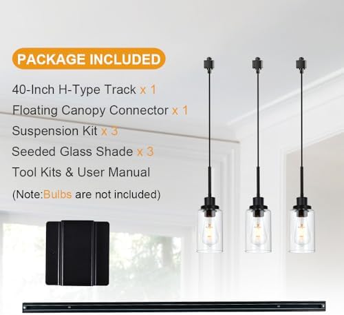 3-Pack H-Type Track Pendant Lights