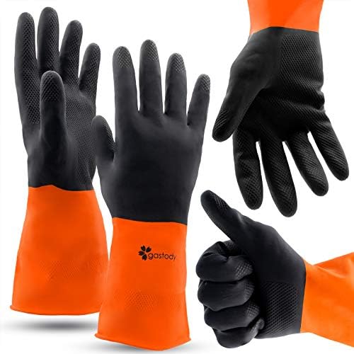 Gastody - Heavy-Duty Chemical Resistant Gloves Reusable Safety Gloves for Oil Acid Alkali - S-M-L-XL Sizes