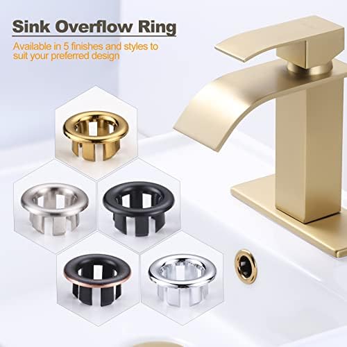 ARCORA 2 Pack Brushed Gold Sink Overflow Covers