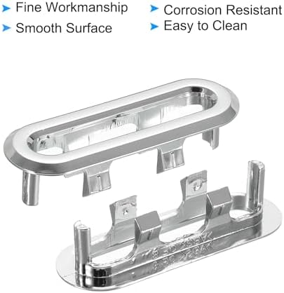 PATIKIL Silver Sink Overflow Cover 8Pcs