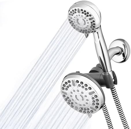 Waterpik 12-Mode 2-in-1 Dual Shower Head System Chromed