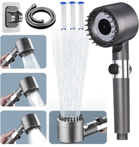 Ion Drops Shower Head with ONOFF Switch and 60 Inch Hose