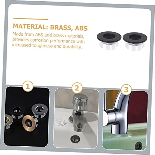 4-Piece Brass Overflow Sink Covers Premium Ceramic Finish Drains