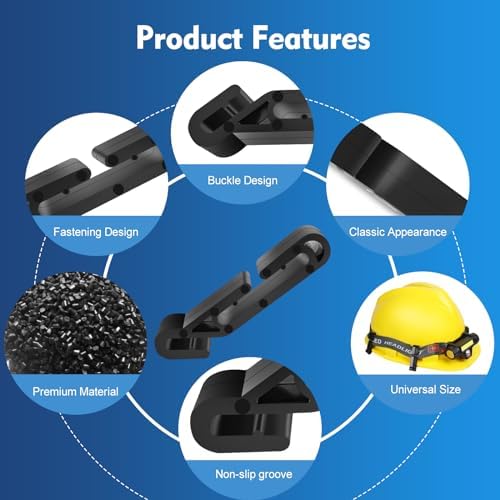 20-Piece Hard Hat Light Clips Safety Security