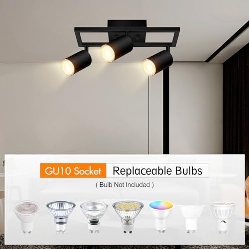 BoostArea 3 Light Track Lighting Kit with Rotatable Heads