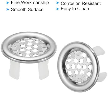 Patikil 8-Piece Sink Overflow Rings Silver 22mm-24mm