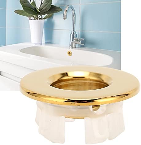 Brass Sink Overflow Cover For Bathrooms Gold 12x06in