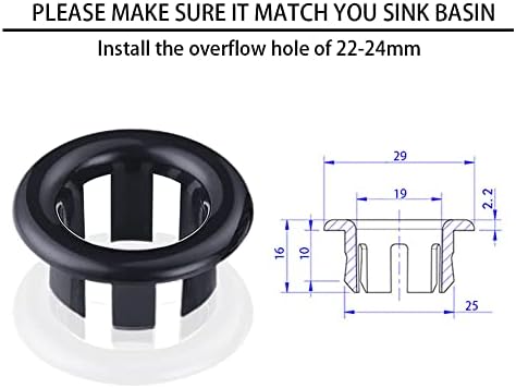 4-Piece Sink Overflow Ring Set Modern Durable Shatterproof Design Bathroom Kitchen Enhancement
