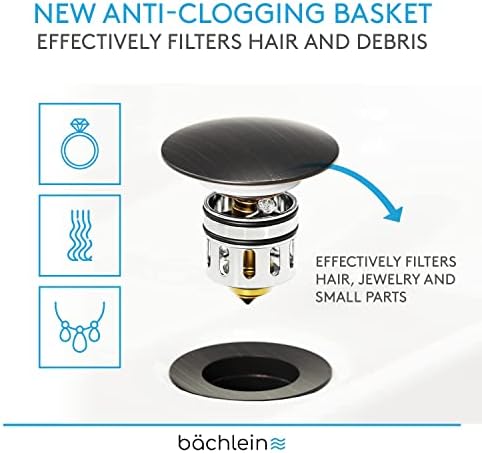 Bathroom Sink Drain Stopper w Pop Up - Oil Rubbed Bronze