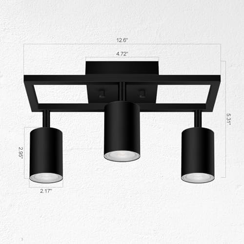BoostArea 3 Light Track Lighting Kit with Rotatable Heads