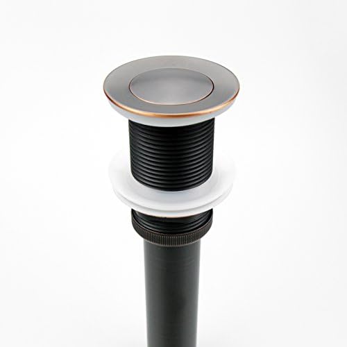 Durable Oil-Rubbed Bronze Sink Drain Stopper No Overflow 119 GPM Fit Install