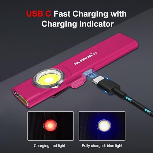 KLarus E5 Pocket Flashlight Dual Light Source EDC Rewind