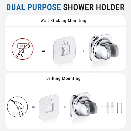 G-Promise All Metal Handheld Shower Head with 3 Function Massage Mode
