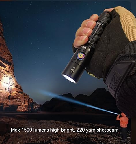 Nitefox Rechargeable LED Flashlight 1500LM Waterproof Compact Flashlight