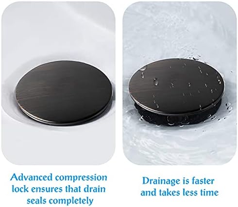 iFealClear 2 Pack Pop Up Sink Drain Stopper with Overflow