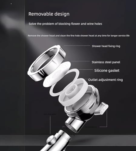 High Pressure 6 Setting Shower Head - Relaxation Convenience