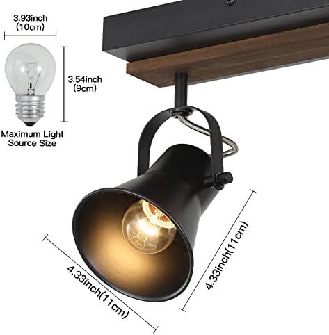 KEESFU 3 Light Track Lighting Kit Black