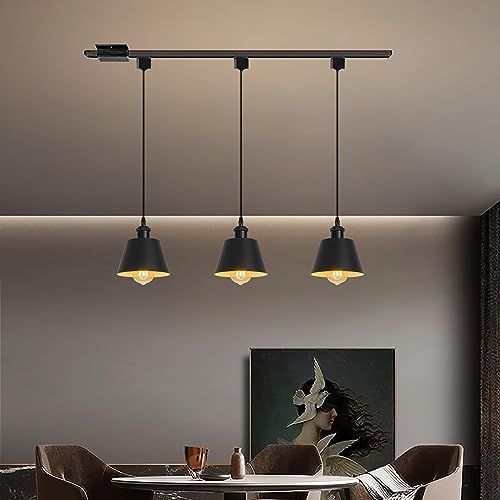 E26 Pendant Lamp Retro Black Ceramic Pendulum