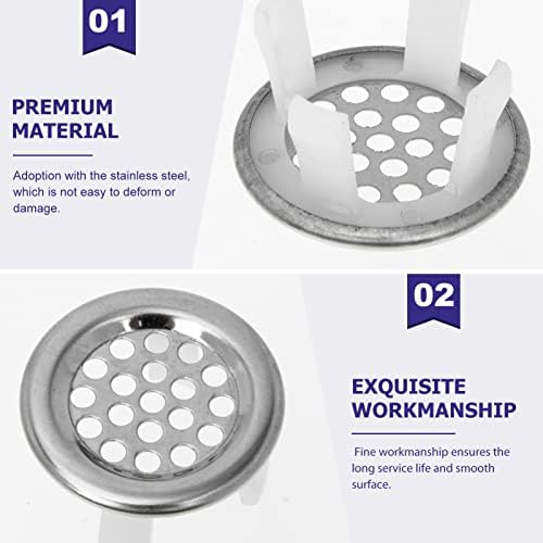 Garneck Stainless Steel Sink Overflow Covers