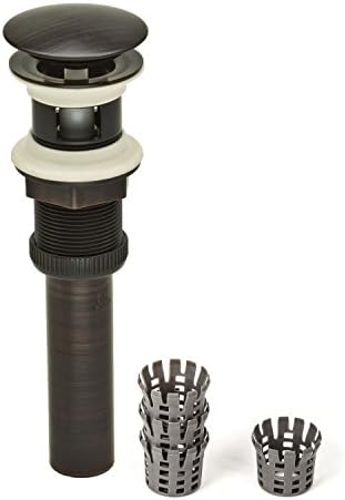 PF WaterWorks DecoDRAIN Push Pop-Up Sink Drain with Hair Catcher 1