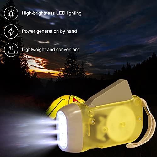 Muddle 24-Piece Hand Crank Flashlight No Battery Self-Powered