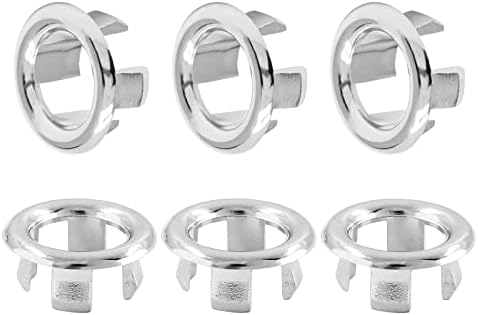 6-Pack Chrome Sink Overflow Rings