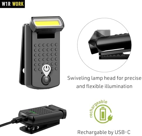Ledlenser W1R Rechargeable Clip Flashlight 220 Lumens Compact