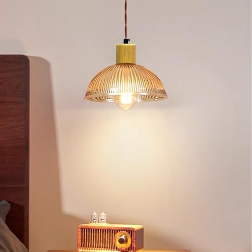 Adjustable Height Track Lighting Natural Wood E26 Socket Chandelier