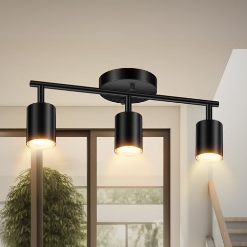 Bricosmocon 3 Light Track Lighting Fixture Black