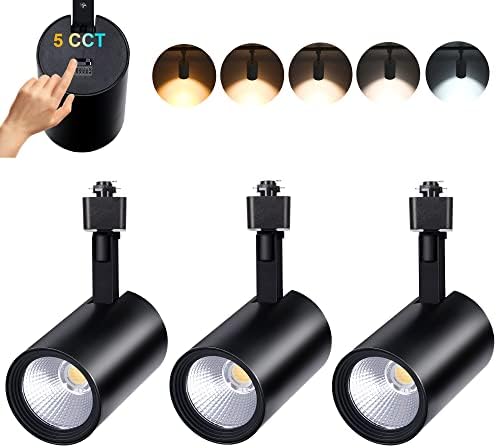 CLOUDY BAY 20W 1600LM LED Track Lighting Heads - 2700K-5000K Selectable Dimmable CRI90